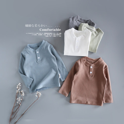 西恩朵纯棉衬衫立领秋冬儿童