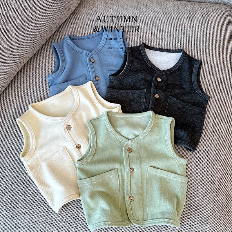 宝宝秋冬舒适马甲背心儿童男女韩版幼儿园柔软针织坎肩纯色大口袋,童装/婴儿装/亲子装,马甲,淘宝优惠券,粉丝福利购,淘宝优惠卷