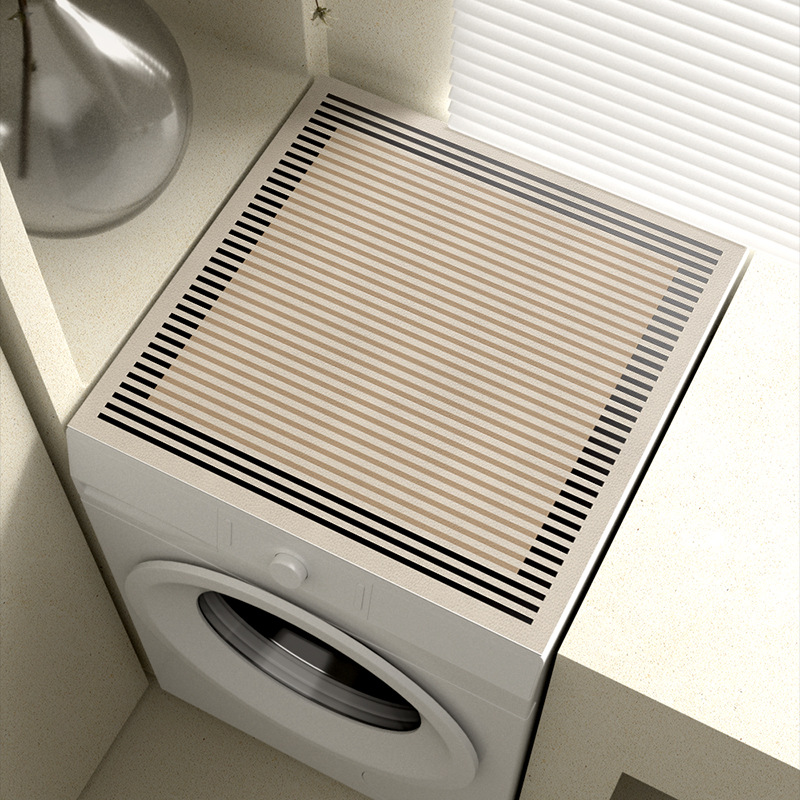 侘寂风洗衣机硅藻泥防尘垫