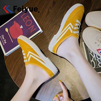 Feiyue / bước nhảy của phụ nữ dép một nửa dép lười giày nhẹ nhẹ thoáng khí thoải mái linh hoạt giày vải cao su - Plimsolls giày the thao nam giá rẻ