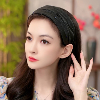 布塔发箍香云纱优雅真丝