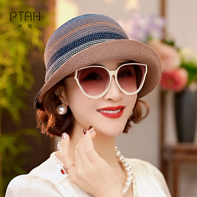 布塔卷边渔夫帽女秋冬百搭洋气编织盆帽韩版网红高品质帽子PT8058