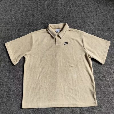 翻领毛圈针织polo衬衫短袖