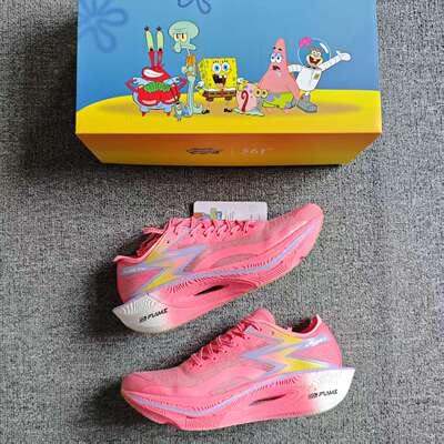 361°飞燃3海绵宝宝联名派大星竞速马拉松田径跑步鞋672432218F-2