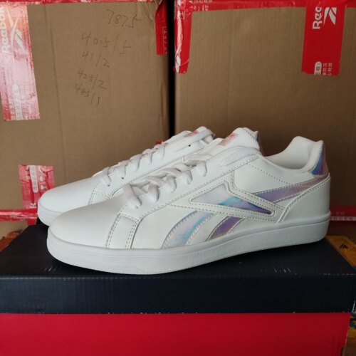 REEBOK锐步男ROYAL COMPLETE2 SE合成革白镭射运动休闲板鞋FU7848