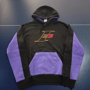 Reebok锐步黑紫艾弗森大LOGO加绒保暖篮球连帽卫衣HF2165 HD4197