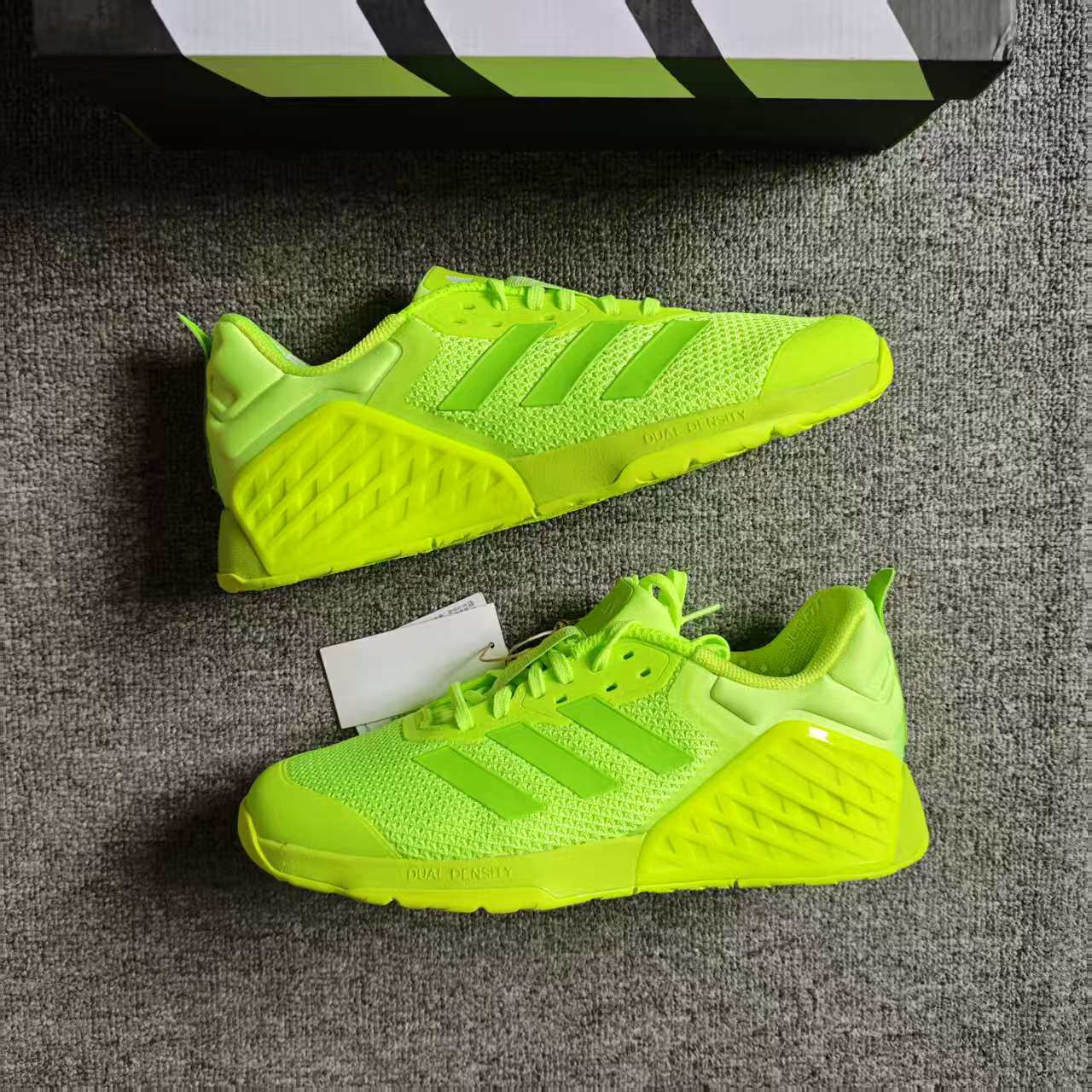 ADIDAS DROPSET 3 TRAINER荧光绿透气网面低帮综合训练鞋 IH5248