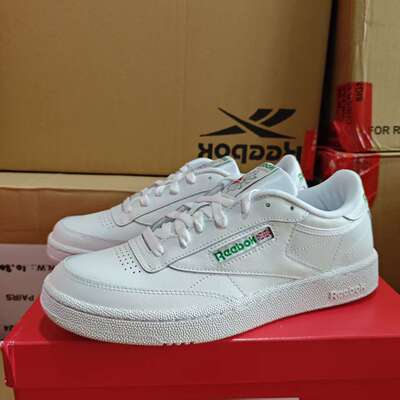 REEBOK锐步男女同款二层牛皮CLUB C低帮百搭休闲板鞋100000155
