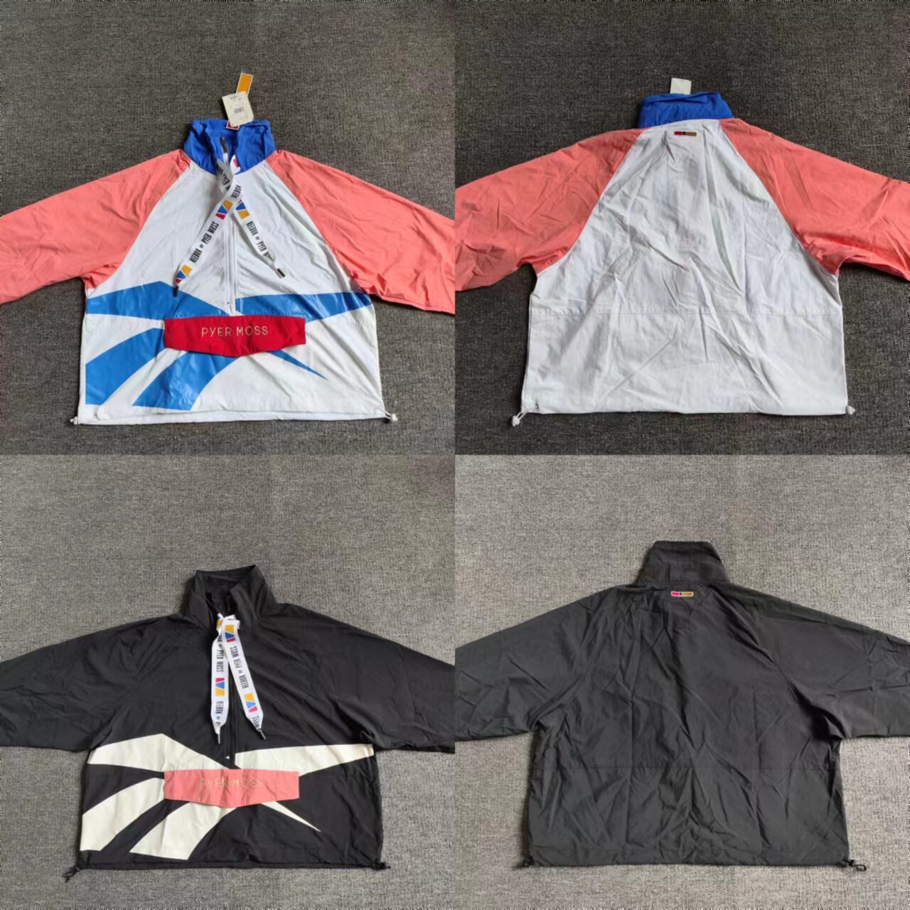 REEBOK锐步PYERMOSS联名短款梭织立领防风半拉链夹克GE4168GF7222