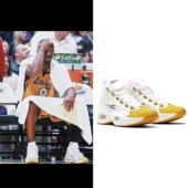 Reebok锐步Question Mid艾弗森问题一代湖人配色中帮篮球鞋 FX4278