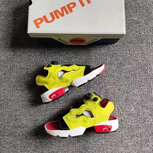 年黑黄蜂巢缓震凉鞋 fury充气元 EF2922 pump Reebok锐步男女Insta
