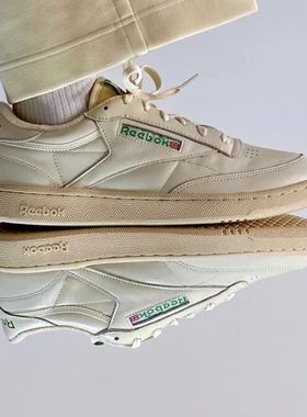 锐步Reebok CLUB C 1985 TV VINTAGE DV6434 男子奶油白低帮板鞋