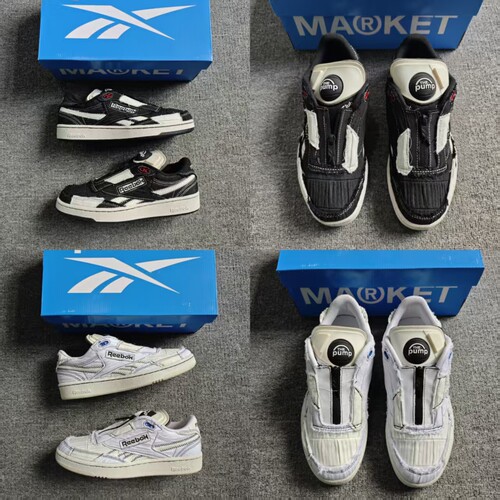 REEBOK锐步Market联名男女解构Club C板鞋100069831 100069832