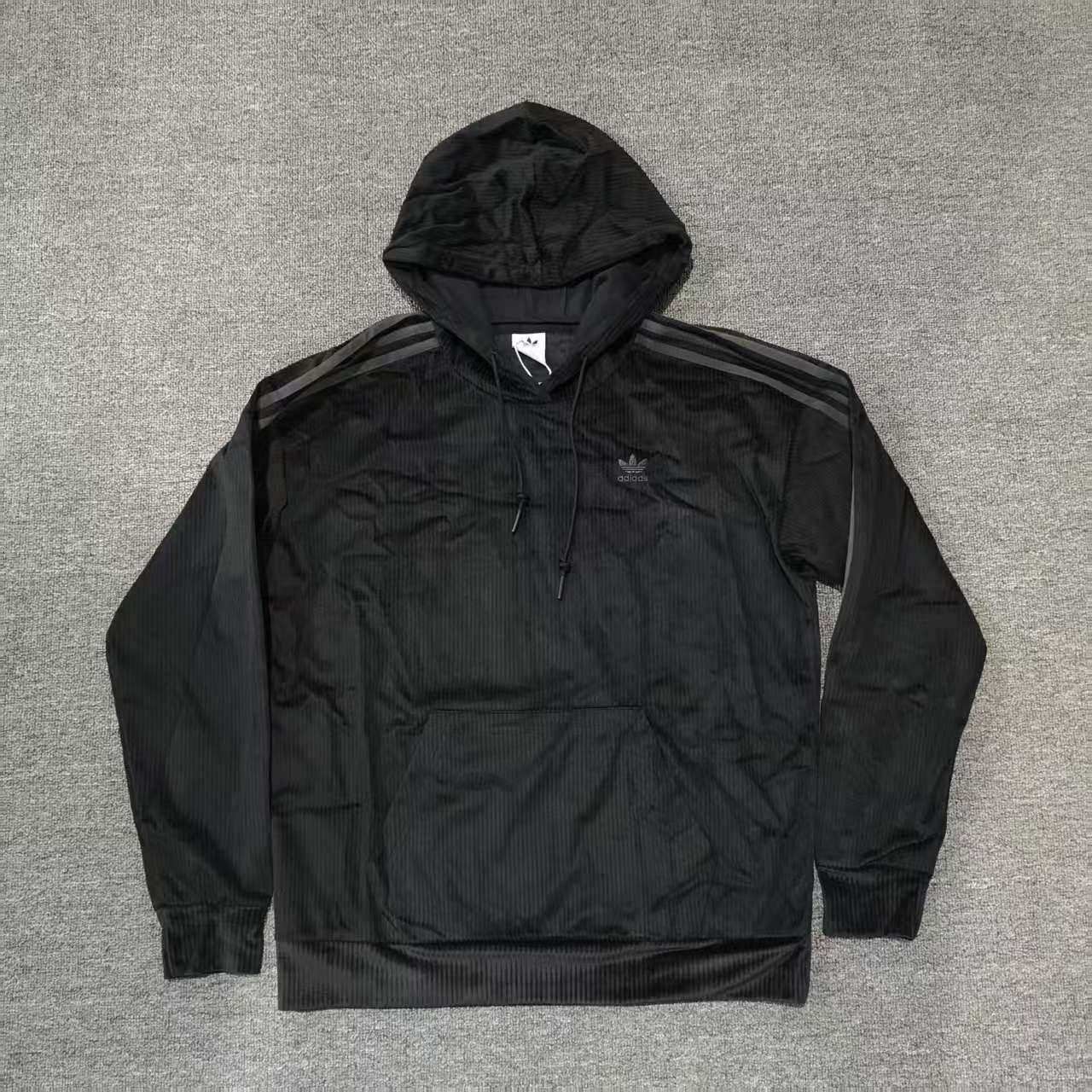 adidas Originals Hoodie 女子灯芯绒复古连帽套头衫卫衣 GU0811