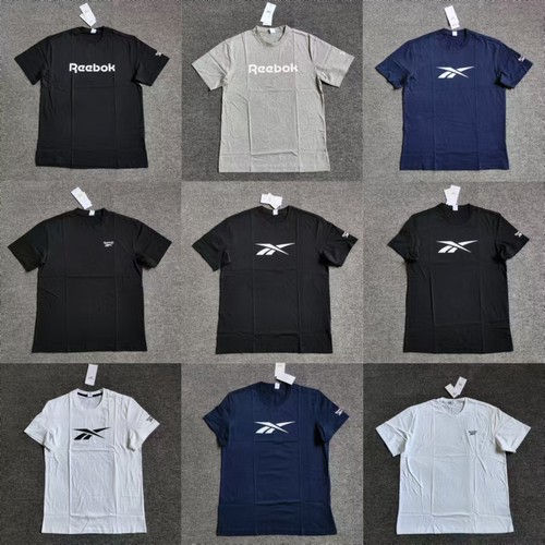 REEBOK短袖男子纯棉基础短袖T恤