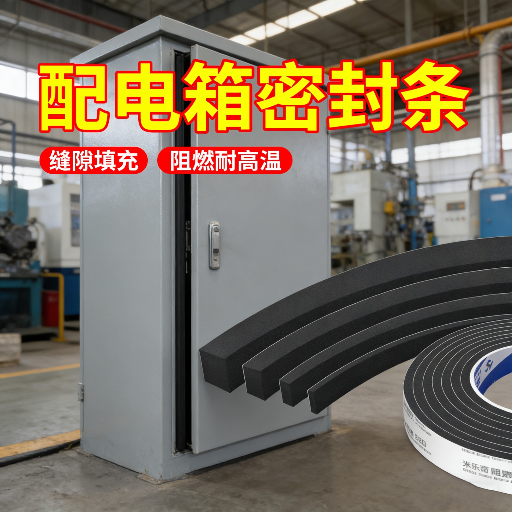 配电箱防水密封条电柜控制箱电器柜户外电表箱阻燃耐高温自粘填缝ev