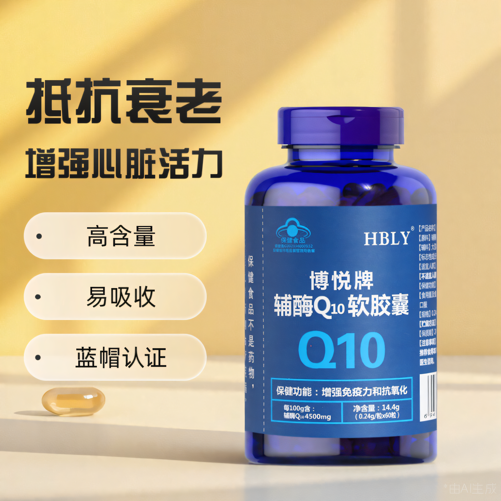 輔酶Q10膠囊中老年心血管保健品