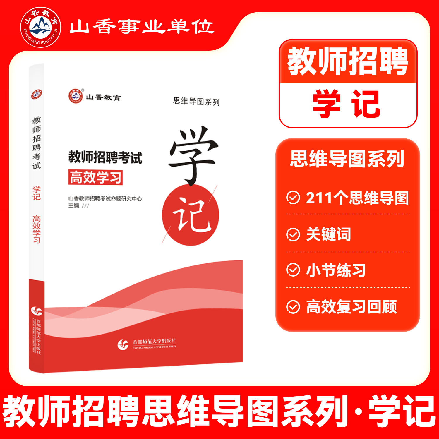 山香教育教师招聘招教考试学记教育基础理论基础思维导图默写本