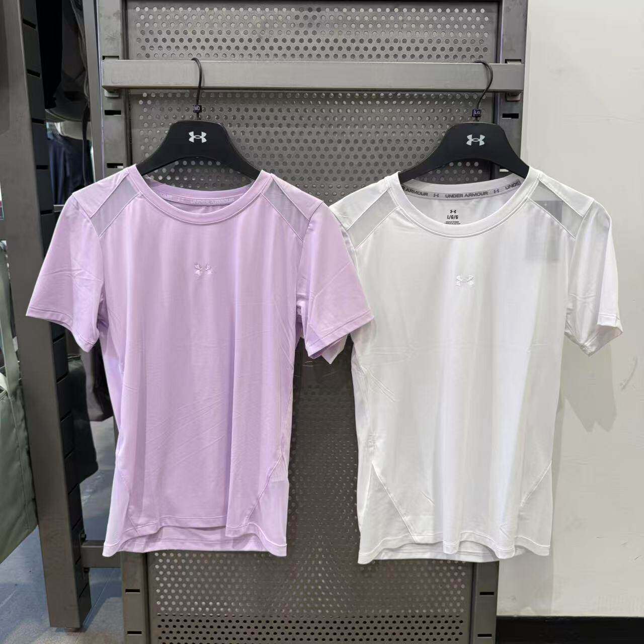 UA安德玛Cool Mesh女子修身训练运动速干T恤刺绣logo短袖 6007555