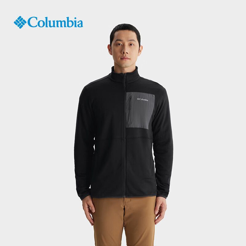 秋冬季Columbia哥伦比亚男户外休闲吸湿速干修身立领抓绒衣AE5430
