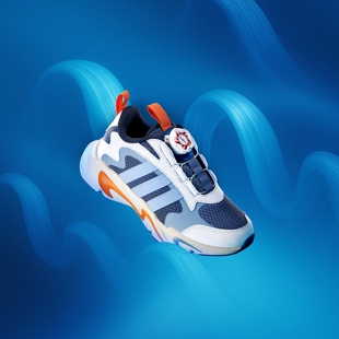 阿迪达斯轻运动男童PLAYFLEX HABU新年款抗菌防滑旋转按钮运动鞋