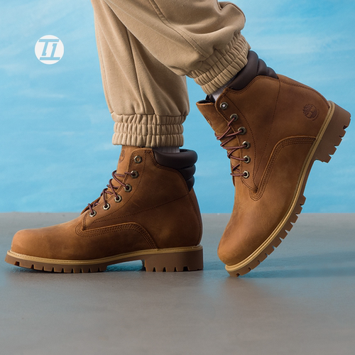 添柏岚TIMBERLAND 踢不烂棕色皮质耐磨登山靴休闲鞋 A1H8Q855