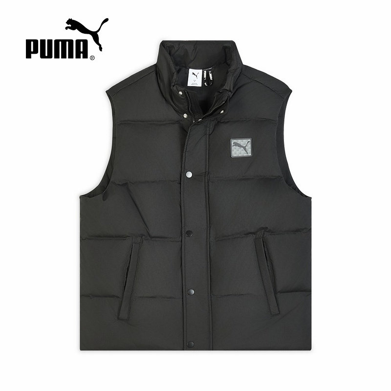 PUMA彪马冬季新款男子休闲运动保暖轻便羽绒服马甲背心635755-01