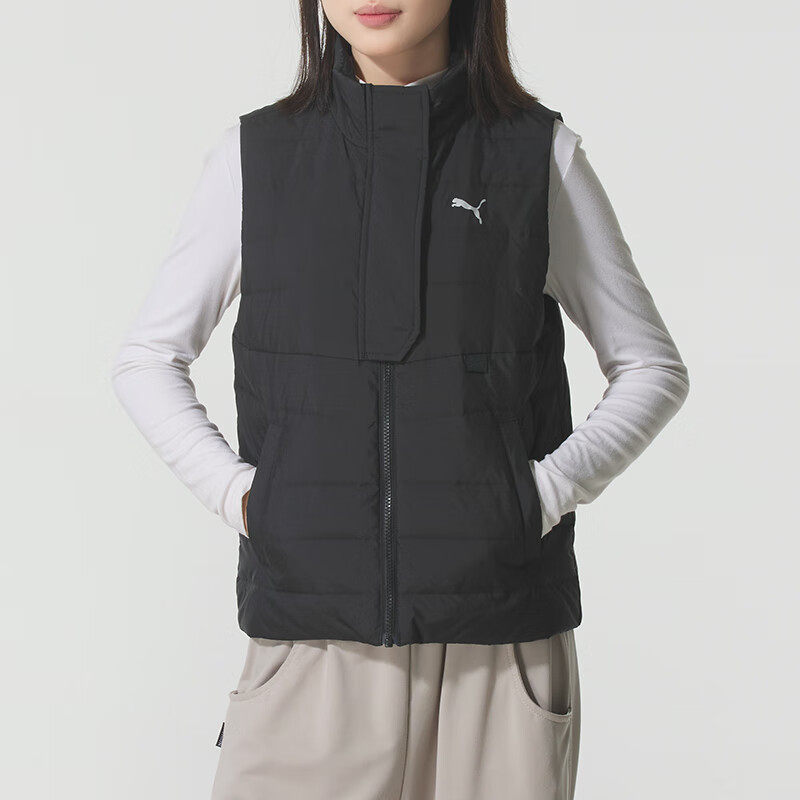 彪马女装2025新款秋冬羽绒马甲背心保暖立领夹克外套528704-01-92