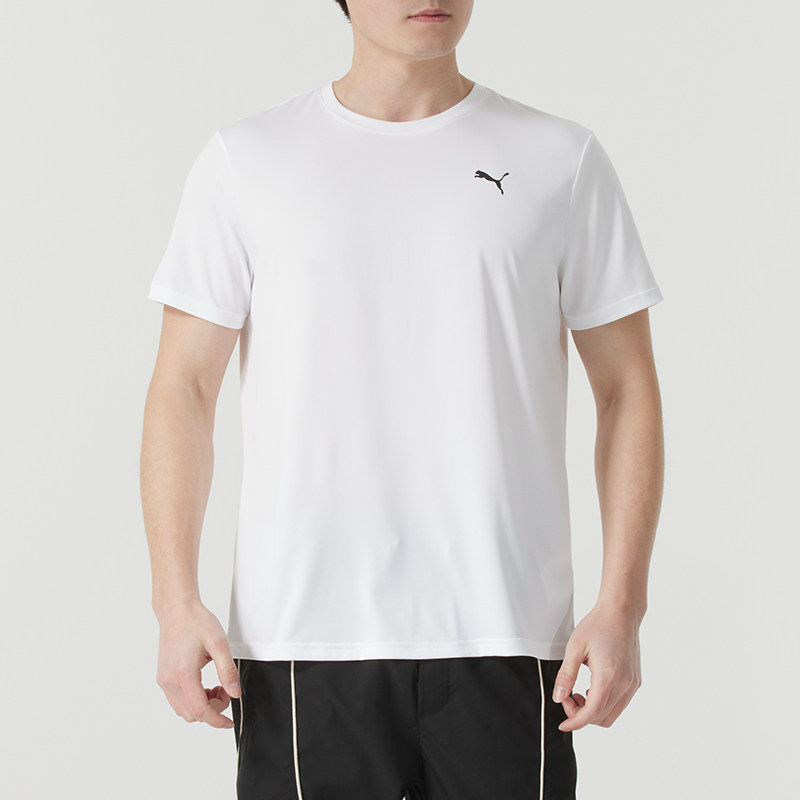 PUMA彪马男速干短袖T恤25春新款运动服跑步透气休闲半袖527344-02