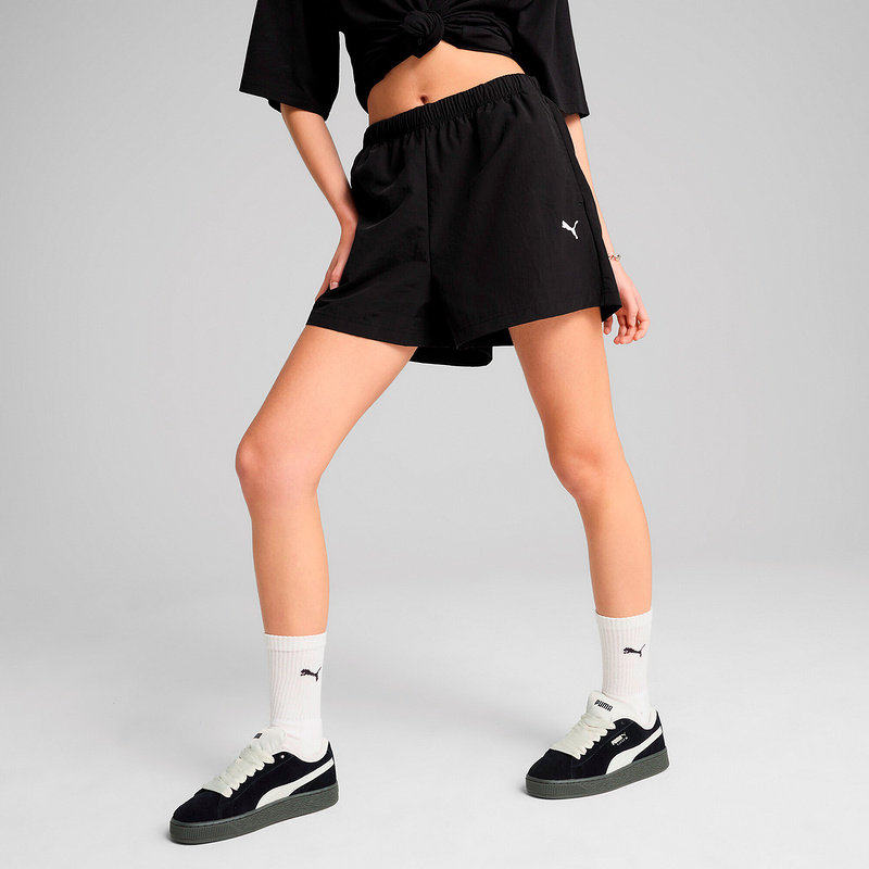 PUMA彪马夏季女子MATTR WARDROBE ESS运动休闲舒适短裤 631918-01