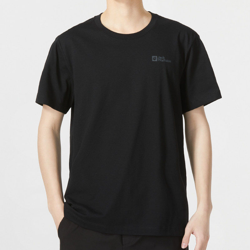 狼爪黑色圆领短袖男夏季运动服休闲宽松半袖T恤5822212 5822033
