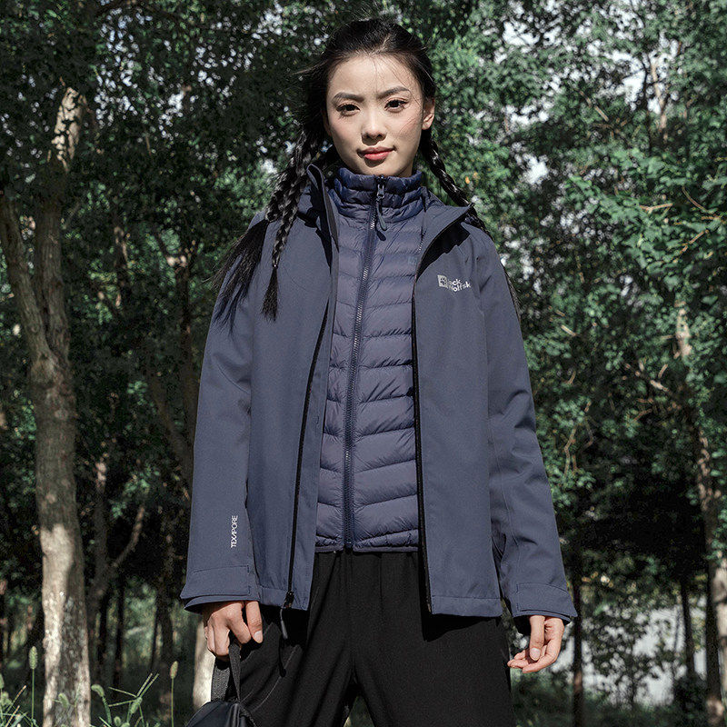 狼爪冲锋衣外套女冬季三合一羽绒服防风保暖夹克5118607 A62510A