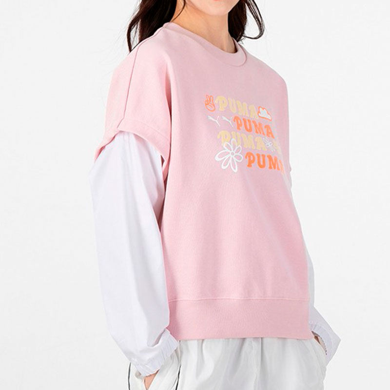 Puma/彪马当季女子运动长袖休闲假两件宽松卫衣536092-16