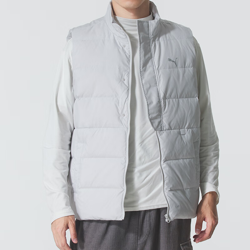 彪马羽绒马甲男装2025新冬季运动服防风保暖羽绒背心528707-61-01