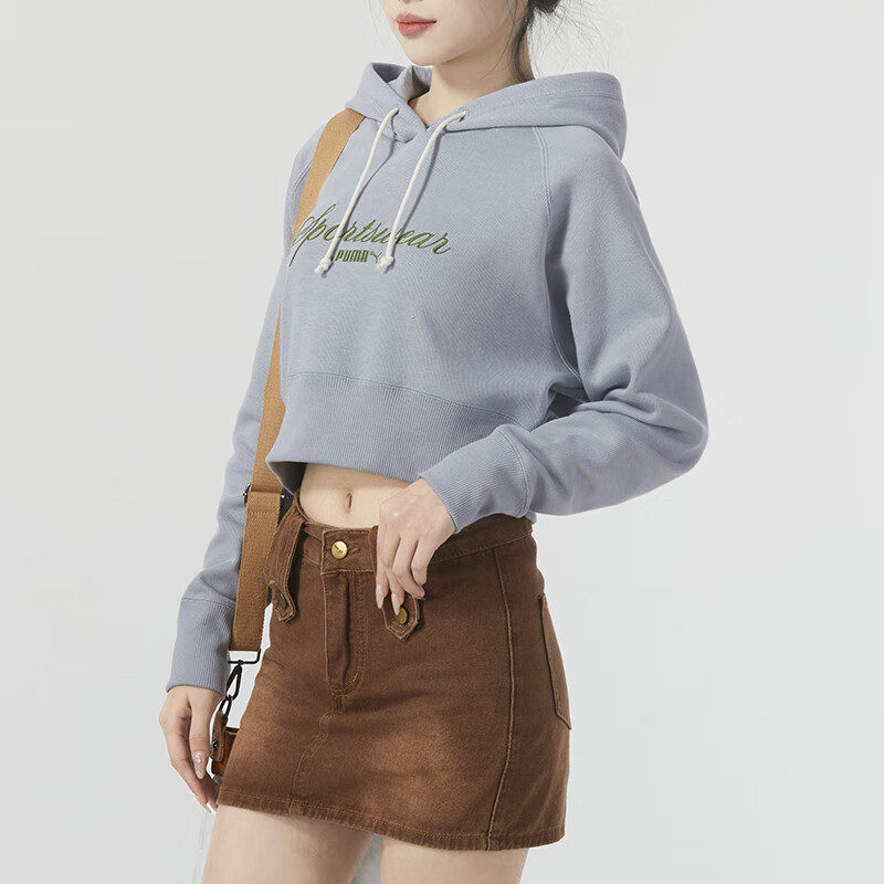 彪马女装卫衣2024春季运动服户外宽松舒适连帽套头衫626044-80-63
