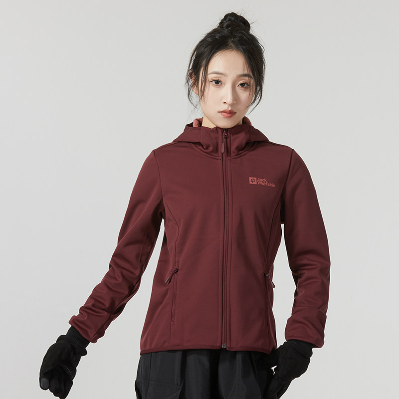 狼爪软壳夹克女运动服休闲衣连帽外套5032081 1307481 5324221