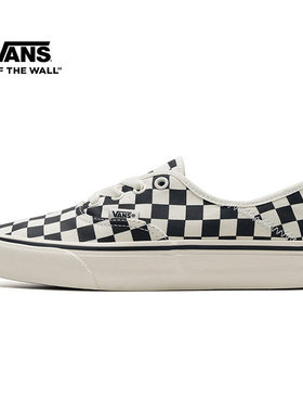 VANS范斯Authentic SF环保黑白棋盘格男女帆布鞋板鞋VN0A4BX5BPS