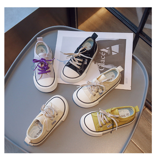 子芒果头布鞋 儿童帆布鞋 糖果软底女童鞋 男童板鞋 低帮2024春秋新款