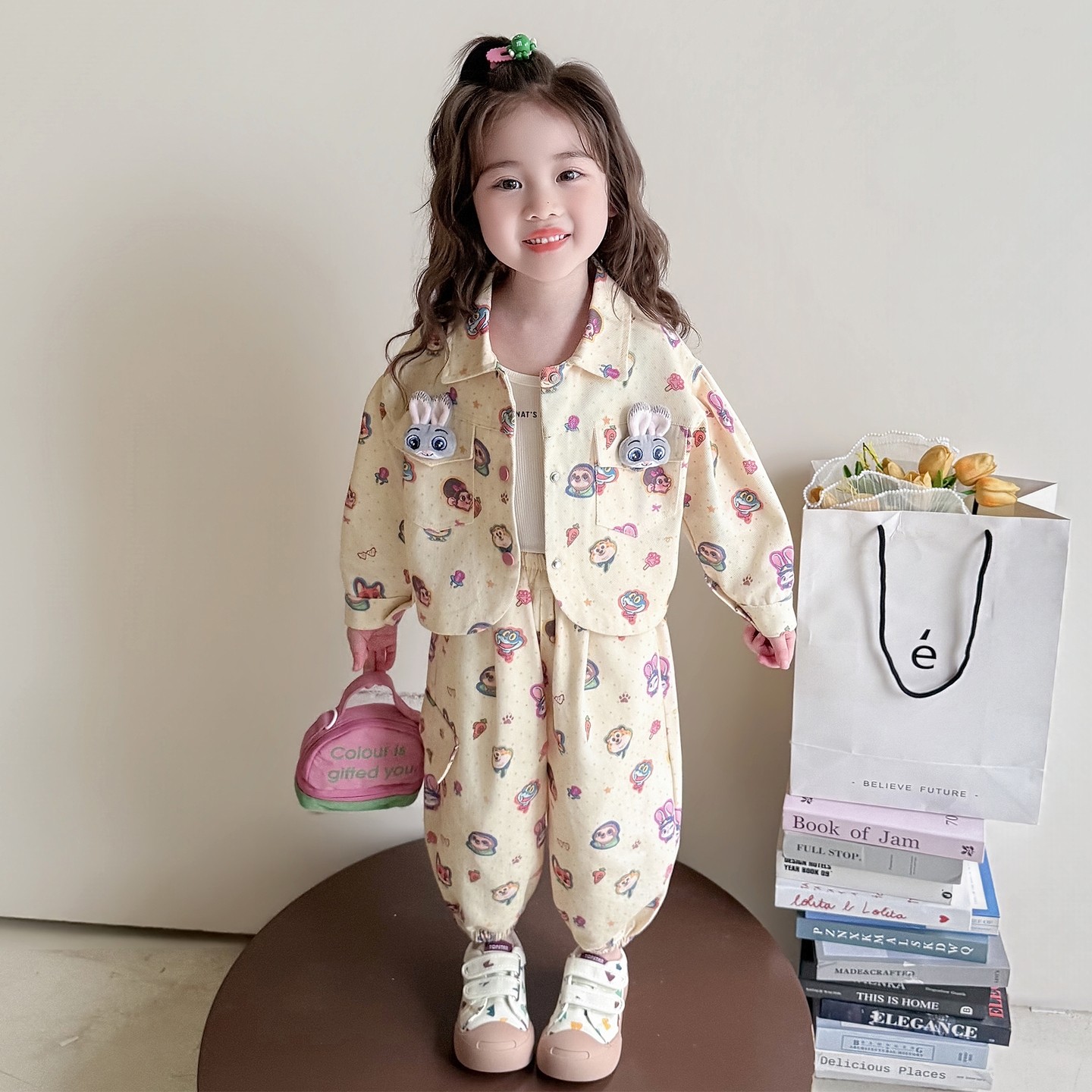 女童春季洋气女宝两件套儿童春款时尚两件套春装卡通兔子运动套装,童装/婴儿装/亲子装,套装,淘宝优惠券,粉丝福利购,淘宝优惠卷