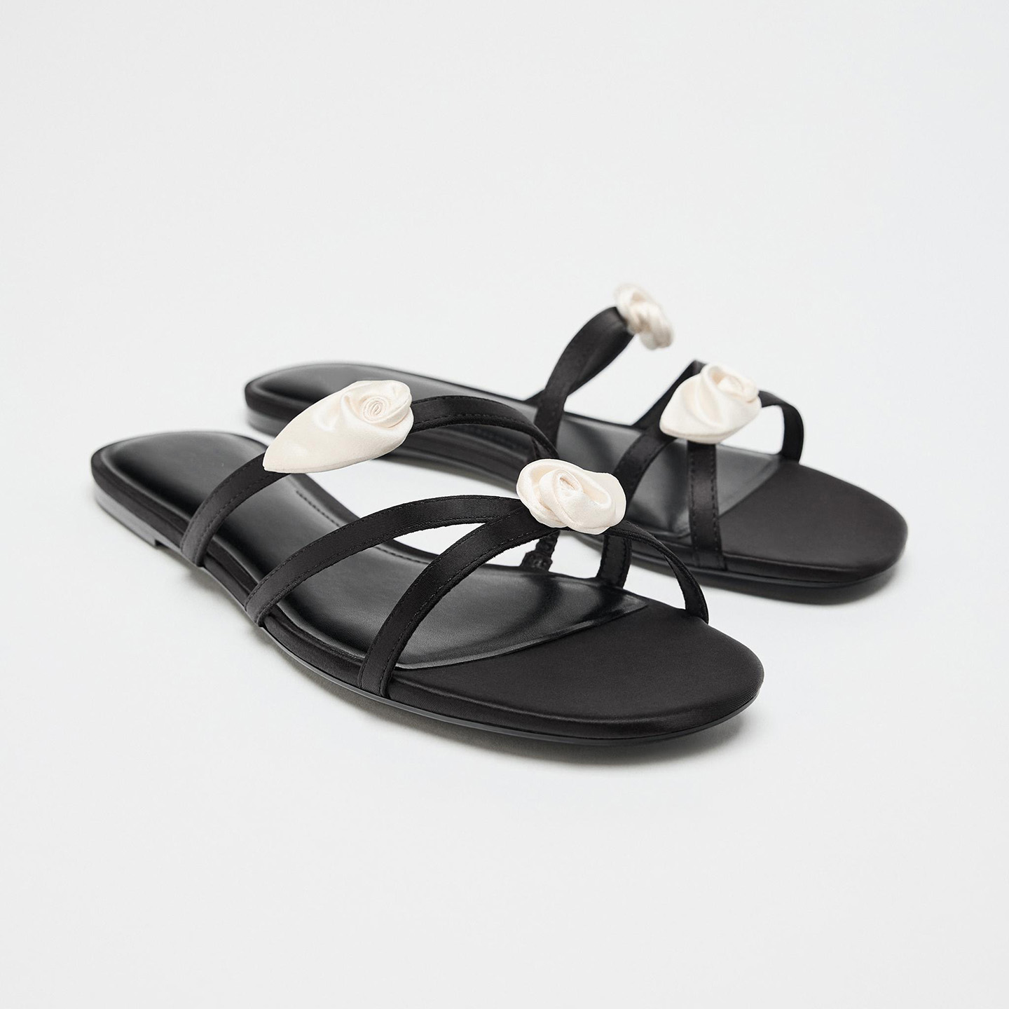 茶花拖鞋女仙女风配裙子一字拖