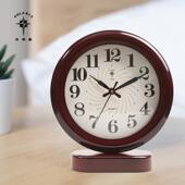 北极星 时钟创意表 座钟家用客厅大字木质简约台钟石英钟静音时尚