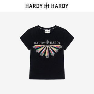 HARDY HARDY短袖T恤女2025年夏季新款印花贴钻百搭潮流内搭上衣