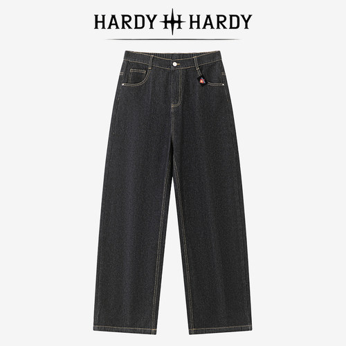 HARDY HARDY/男士直筒美式复古牛仔裤夏季新款休闲宽松长裤裤子