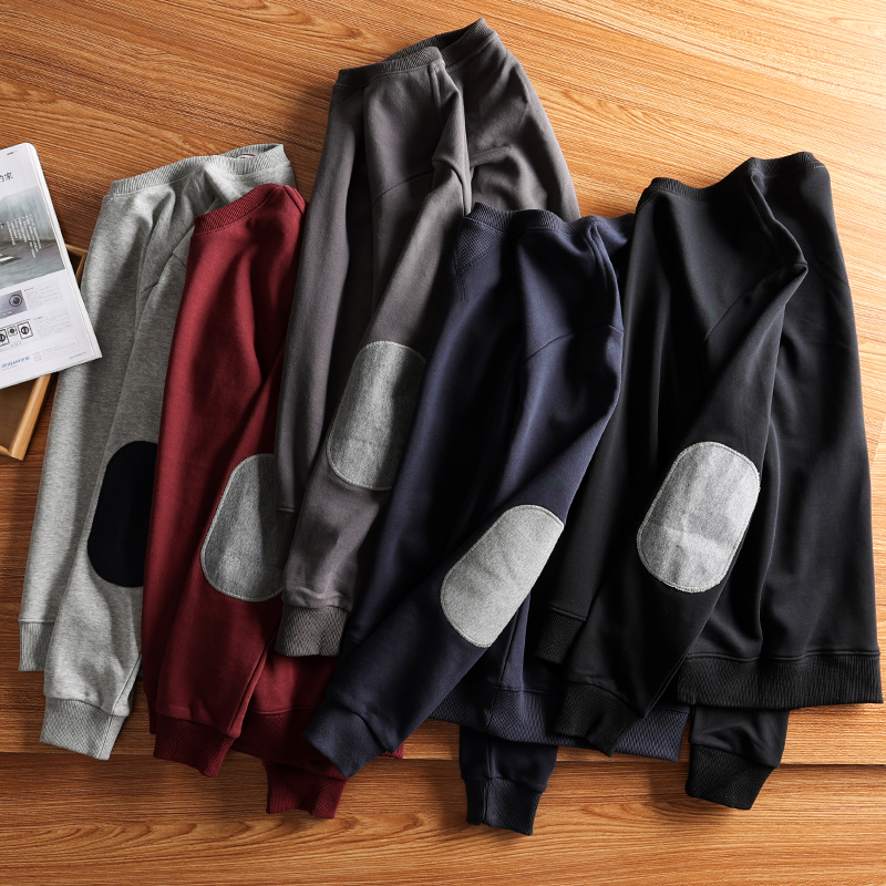 春秋新款纯棉贴布补丁卫衣