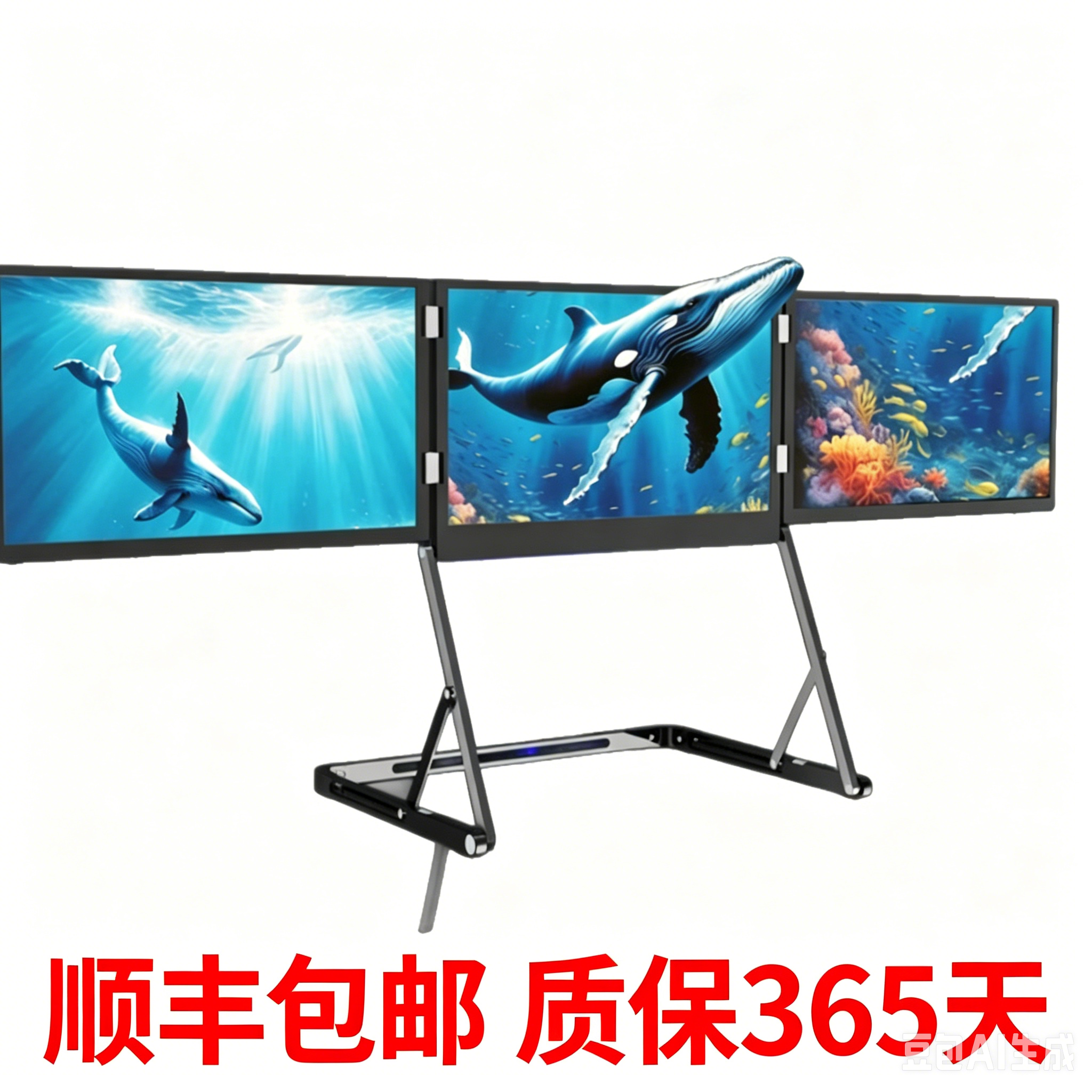 笔记本扩展屏幕便携式显示器电脑分屏三屏折叠拓展四屏多15.6英寸