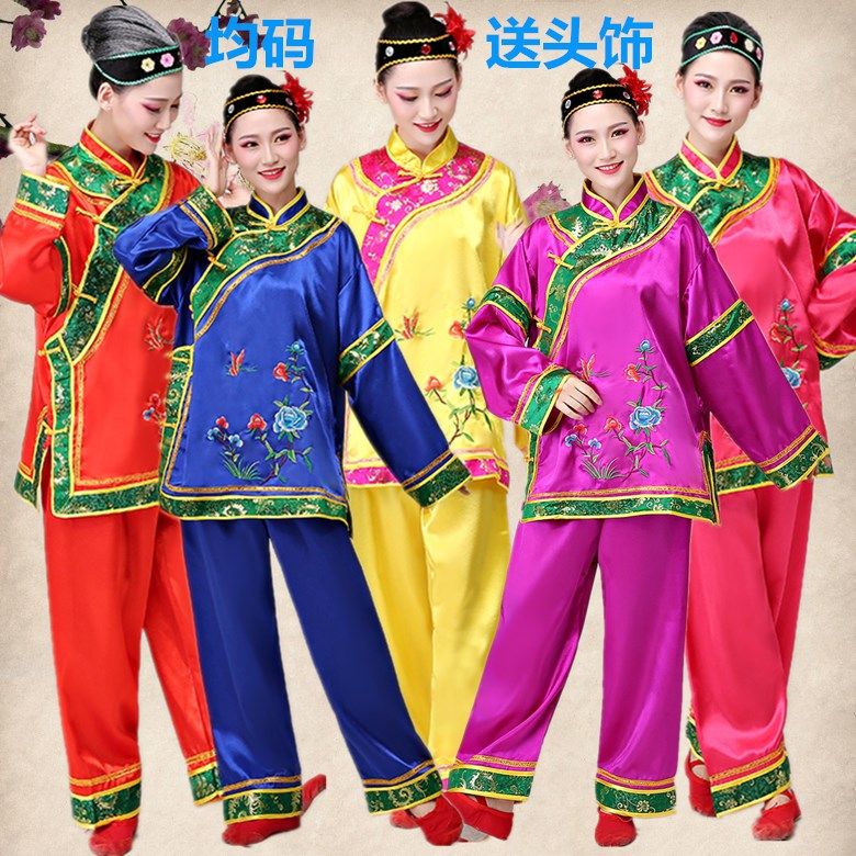 新款戏剧媒婆服地主婆演出服老太太中老年广场舞蹈服丑婆婆表演服