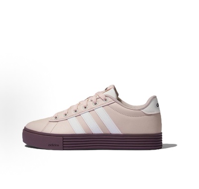 adidas Daily 4.0 合成革 低帮 板鞋 男女同款 粉色KH8003鞋