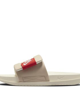 Nike Offcourt Adjust Slide 防滑一字拖鞋 女款米红色DV1033-100