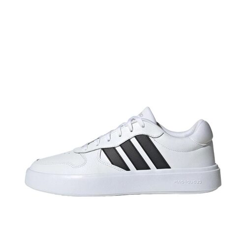 adidas LITECOURT 舒适百搭 低帮 板鞋 男女同款 白黑IH0856