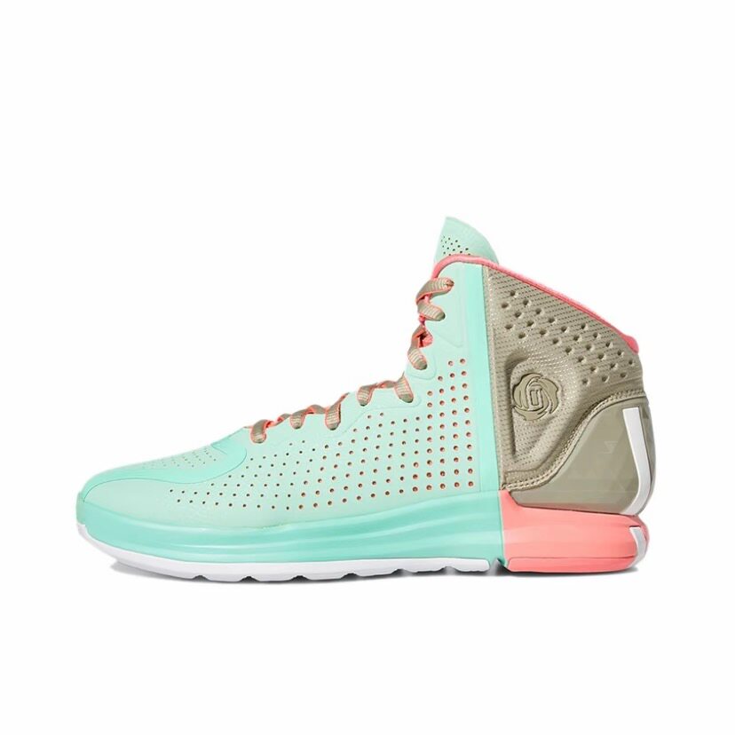 adidas D Rose 4 合成革 耐磨 高帮 篮球鞋 男款 绿粉木FZ0891